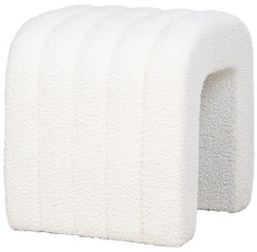 Colma puf, pluș, alb, 41x36,5 cm