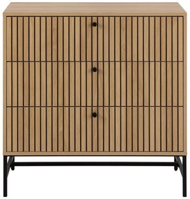 Comodă în culoare naturală cu aspect de lemn de stejar 81x80x40 cm Albany – Actona