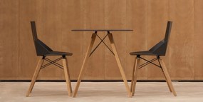 Set de 4 scaune cu brate de interior design modern premium FAZ CHAIR lemn 54294