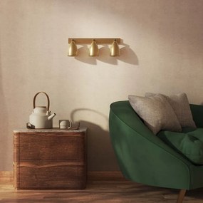 Aplica de perete din alama cu 3 spoturi directionabile Stoccolma