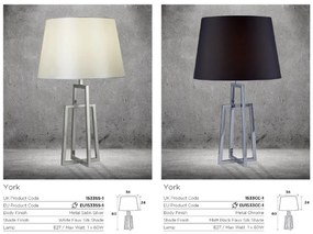 Veioza / Lampa de masa decorativa design modern York EU1533CC-1 SRT