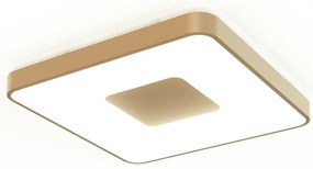 Plafoniera LED Smart dimabila cu telecomanda COIN 54x54cm aurie