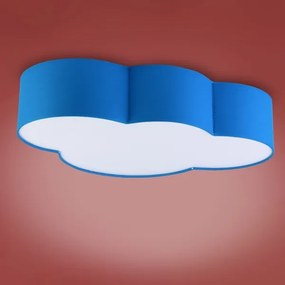 Plafonieră pentru copii CLOUD 4xE27/15W/230V albastru