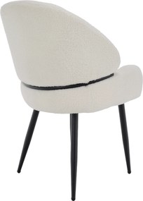 Scaun de sufragerie, alb/negru, SANAKO TYP 1