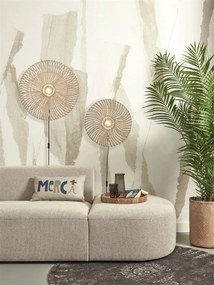 Aplica de perete eco din ratan Zanzibar flat 55cm L, white