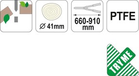 Foarfece pentru ramuri, telescopice 660-910mm