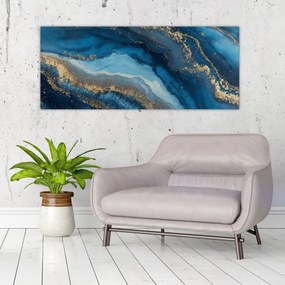 Tablou - Abstracție marmură albastră (120x50 cm)