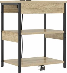 vidaXL Dulap de noapte Stejar Sonoma 41 x 31 x 51 cm Lemn compozit