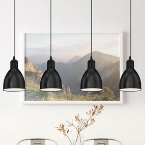Eglo 55244 - Candelabru suspendat pe cablu PRIDDY 4xE27/60W/230V negru