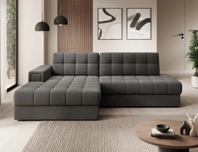 Coltar extensibil cu spatiu oentru depozitare, 240x150x82 cm, Blezalt L, Eltap (Culoare: Cafeniu / Monolith 09)