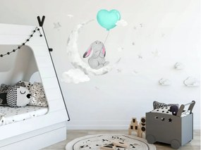 Autocolant de perete pentru bebeluș Bunny In Love 80 x 160 cm
