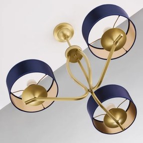 Jupiter 2113 - Lustră pe tijă KASZMIR 3xE27/15W/230V albastru/auriu