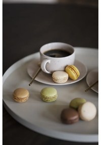 Masă de dining maro închis rotundă cu aspect de lemn de stejar ø 115 cm Yumi – Rowico