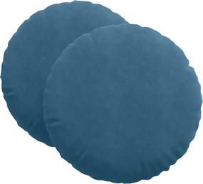 vidaXL Perne de Șezut 2 pcs albastru Ø 40 x 13 cm Catifea