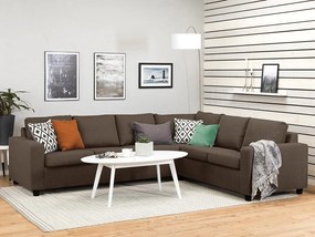 Colțar Scandinavian Choice C156Maro, Negru, 284x223x80cm, Picioare: Plastic