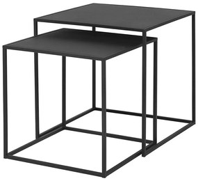 Măsuțe de cafea negre 2 buc. din metal 40x40 cm Fera – Blomus