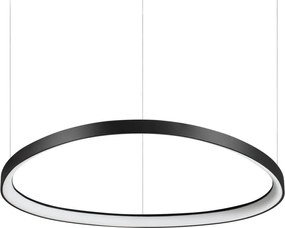 Lustra LED suspendata design circular GEMINI SP D081 ON-OFF NERO 4000K