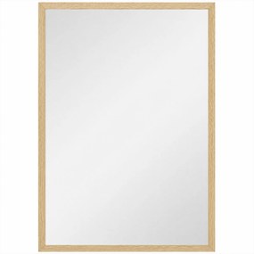 HOMCOM Oglindă de perete din sticlă și MDF, 40x60 cm, Culoare Lemn | Aosom Romania
