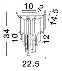 Aplica de perete stil elegant MAGNOLIA aurie