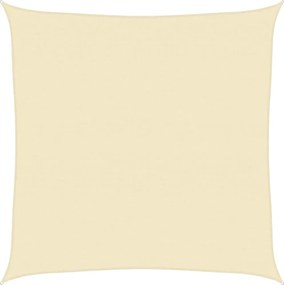 vidaXL Pânză parasolar, crem, 5 x 5 m, HDPE, 160 g/m²