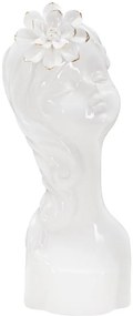 Vaza alba din portelan, 10,5x10x24,7 cm, Young Lady Mauro Ferretti