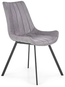 Scaun de bucaterie Alfredo, gri/negru