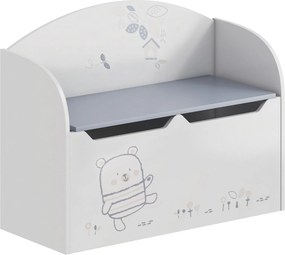 Cutie depozitare BEAR, alb, 69x29x54 cm
