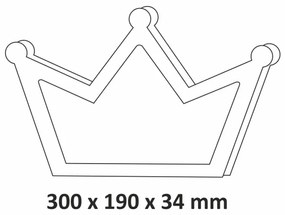 LED Lampă de perete pentru copii LED/2xAA, coroană roz