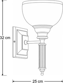 Brilagi - Lampă de perete TAURUS 1xE27/15W/230V bronz