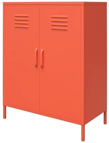Dulap metalic portocaliu Novogratz Cache, 80 x 102 cm