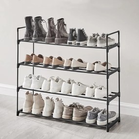 Suport metalic pentru pantofi cu 4 niveluri 92x30x72cm