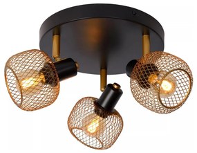 Spot Lucide 77978/13/02 MAREN 3xE14/13W/230V negru/alamă