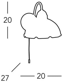 Aplică NONNA 1xE27/75W/230V albastru Kolarz 731.61.17