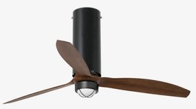 Lustra cu Ventilator si telecomanda TUBE FAN M negru mat/maro