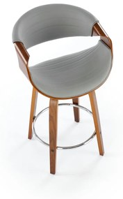 Scaun de bar H123 gri/nuc