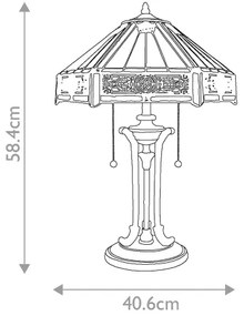 Lampă de masă INDUS 2xE27/60W/230V Elstead QZ-INDUS-TL