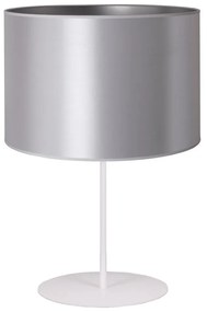Duolla - Lampă de masă CANNES 1xE14/15W/230V 20 cm argintie/albă