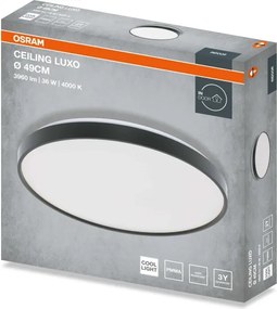Osram - Plafonieră LED CEILING LUXO, 36W, 230V, Ø 49 cm, negru