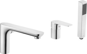 Baterie cada - dus Invena Dokos 3 elemente crom lucios