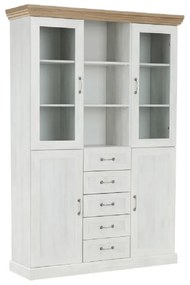 Vitrină, pin nordic/stejar sălbatic, ROYAL W2D