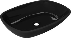 Mexen Araks lavoar de sticlă pe blat 54 x 39 cm, negru - 24155470