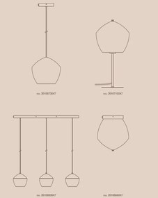 Lustra cu 3 pendule design nordic Orbiform 2010693047 NL