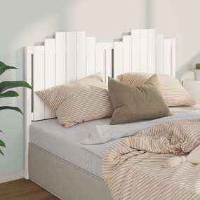 Tablie de pat, alb, 156x4x110 cm, lemn masiv de pin 1, Alb, 156 x 4 x 110 cm