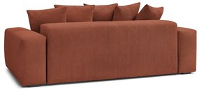 Canapea cărămizie cu tapițerie din catifea reiată 280 cm Voltaire – Bobochic Paris