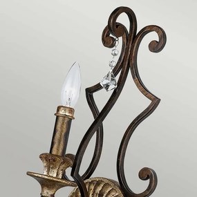 Quoizel QZ-MARQUETTE1 - Aplica de perete MARQUETTE, 1xE14/60W/230V, bronz