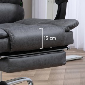 Vinsetto Scaun de birou cu masaj funcționalitate, inclusiv suport pentru picioare, reglabil pe înălțime, 64 cm x 70 cm x 118 cm, Negru | Aosom Romania