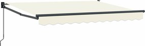vidaXL Copertină retractabilă manuală Crem 2,5 x 2 m