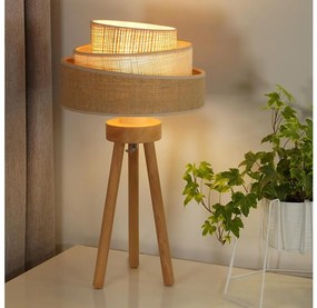 Lampă de masă YUTE Duolla TRIO 1xE27/15W/230V d. 25 cm maro/gri/bej