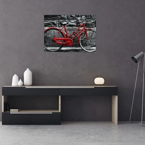 Tablou pe sticlă - Bicicleta istorică (70x50 cm)