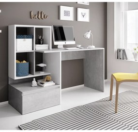 Masa PC, beton/alb mat, NEREO